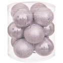 Christmas Baubles Silver Plastic 8 x 8 x 8 cm (12 Units)