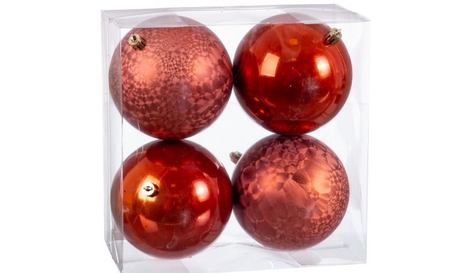 Christmas Baubles Copper Plastic 10 x 10 x 10 cm (4 Units)