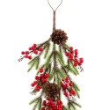 Door Hanger Christmas Red Multicolour Plastic Foam 60 cm