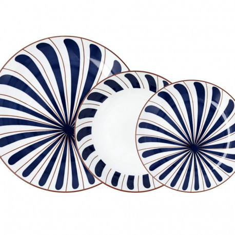Tableware Bidasoa Oceanika Blue Ceramic 18 Pieces