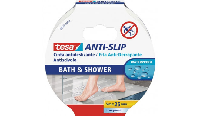 "Līmlente TESA Anti slip bath & shower 5mx25mm Neslīdošs Caurspīdīgs PVC (1 Daudzums)