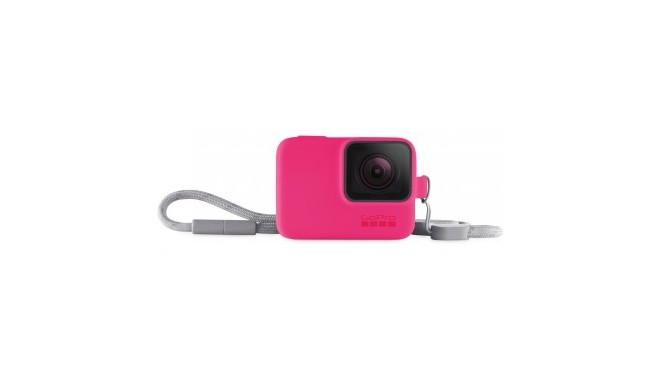 GOPRO SLEEVE + LANYARD ELECTRIC PINK