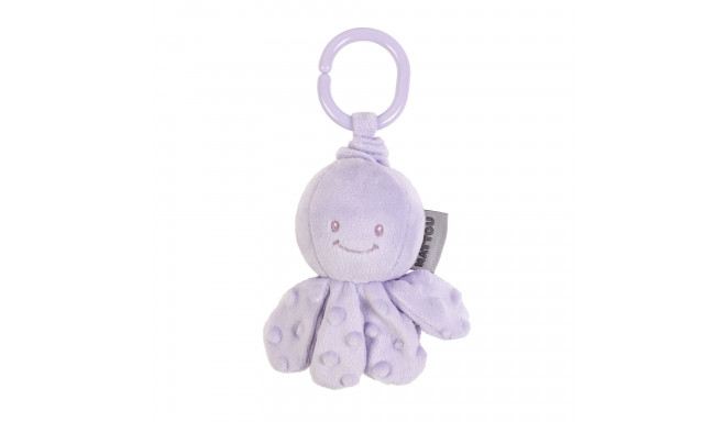 NATTOU Plush toy Octopus with vibration, 15cm, lilac