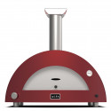 Alfa Forni Moderno 3 Pizze Hybrid red