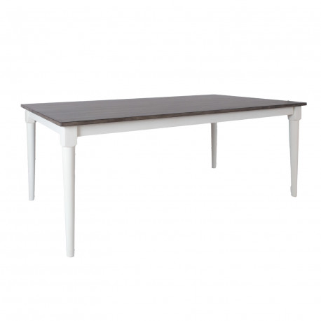 Dining table JANELLE 183x91xH75cm, grey/white