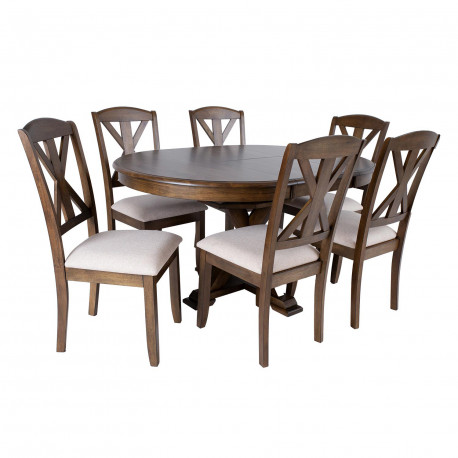 Dining set JAMES with 6 chairs