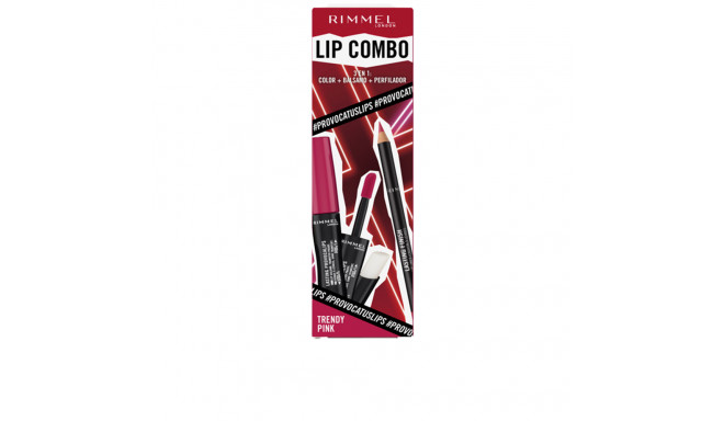 RIMMEL LONDON LIP COMBO PROVOCALIPS LOTE #Trendy pink 2 u