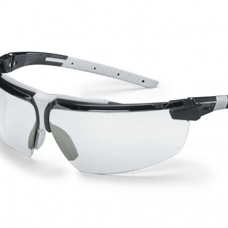 Safety glasses Uvex i-3 s, colorless, supravision Plus, frame black/grey