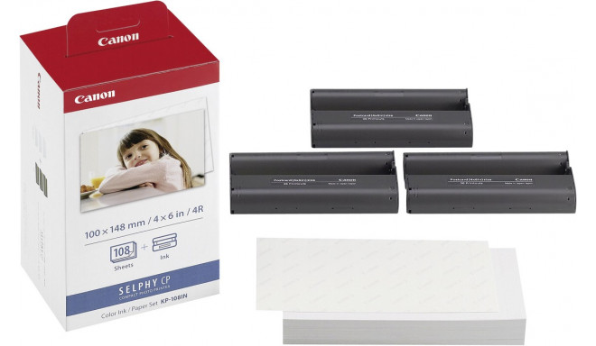 Canon photo paper + ink set KP-108IN 10x15cm 108 sheets (open package)