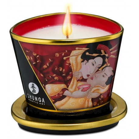 Świeca do masażu Romance Sparkling Strawberry Wine 170ml Shunga