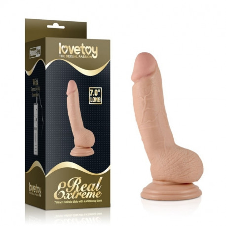 Lovetoy dildo Real Extreme iminapa ja vibratsiooniga 18cm