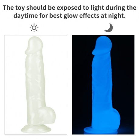 Dildo z przyssawką świecące w ciemności Lumino Play 21,5 cm Lovetoy