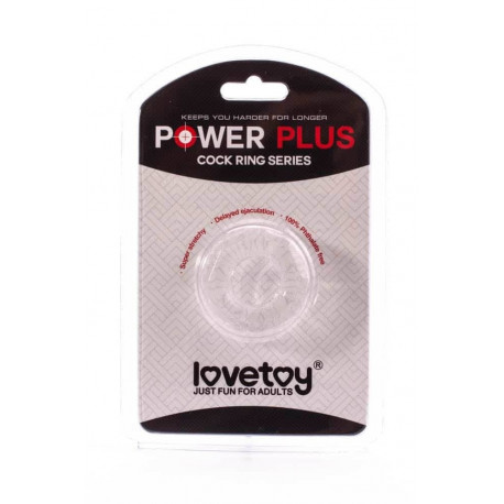 Lovetoy peeniserõngas Power Plus 1,7cm, läbipaistev