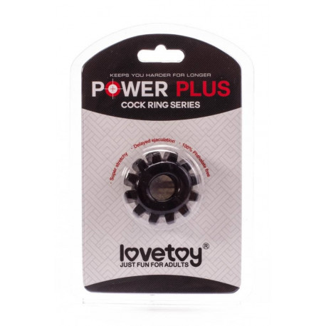 Lovetoy peeniserõngas Power Plus 1,6cm, must