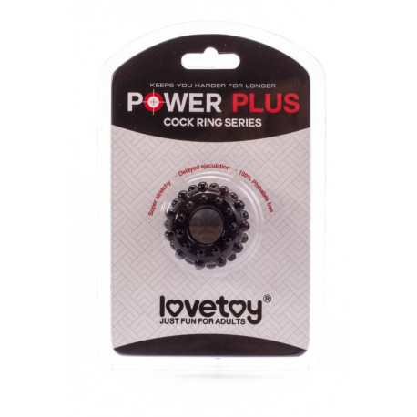 Lovetoy peeniserõngas Power Plus 1,6cm, must