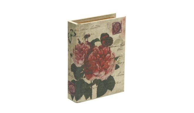 Book box LINEN-2, 23x17.5xH5cm, roses