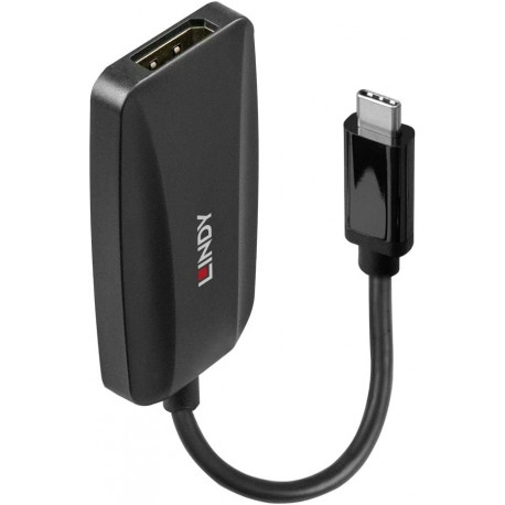 USB-konverter USB-C pistik > DisplayPort pesa 13cm, 8K 60Hz, must