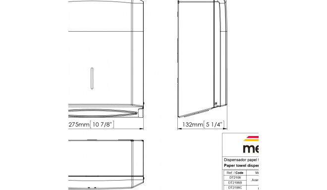 MEDICLINICS DT2106CS PAPER TOWEL DISPENSER , SATIN