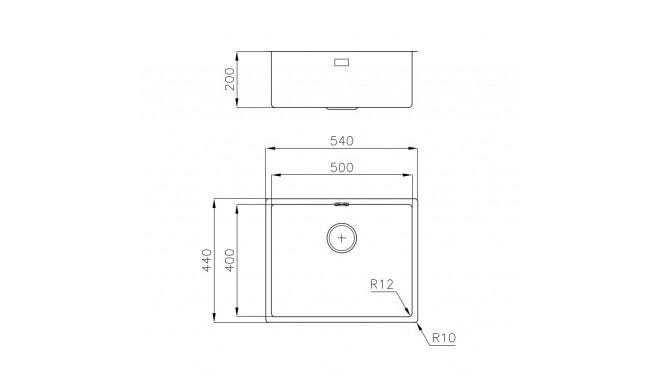 FOSTER 3355050 plautuvė R12 BOWL cm 55 FLUSH MOUNT