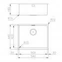 FOSTER 2155859 plautuvė KE R15 BOWL 500x400 UNDERMOUNT GOLD