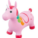 Skoczek gumowy dla dzieci JEDNOROŻEC 60 cm różowy do skakania z pompką