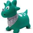 Skoczek gumowy dla dzieci DINO 59 cm zielony z bandaną do skakania z pompką