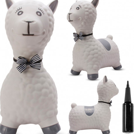 Alpaka kummist hüppeloom pumbaga lipsuga 55cm, hall