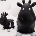 Skoczek gumowy dla dzieci KRÓWKA 57 cm czarno-biały do skakania z pompką