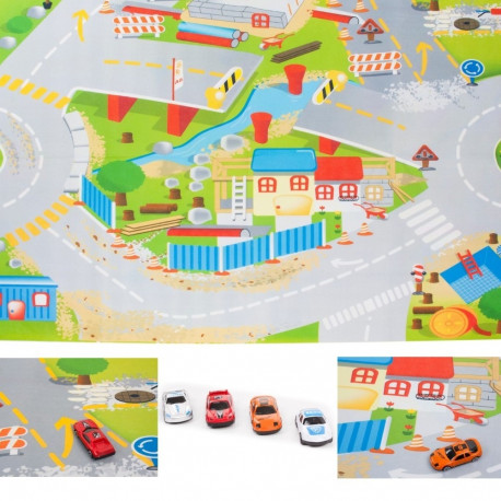 Laste põrandamatt Construction Site autodega 120x80cm