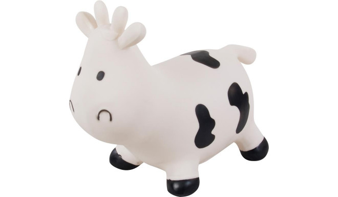 Skoczek gumowy dla dzieci KRÓWKA 57 cm biały & czarny do skakania z pompką