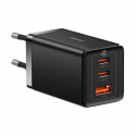 Wall charger Baseus GaN5 Pro 2xUSB-C + USB, 65W (black)