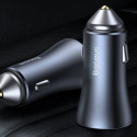 Baseus Golden Contactor Pro car charger, USB + USB-C, QC4.0+, PD, SCP, 40W (gray)