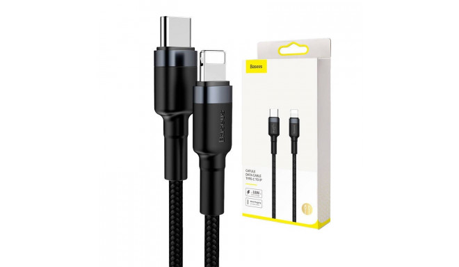 Baseus Cafule Cable Type-C to iP PD 18W 1m Gray+Black