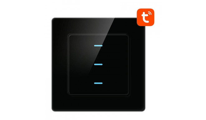 Smart Light Switch WiFi Avatto N-TS10-B3 3 Way TUYA (black)