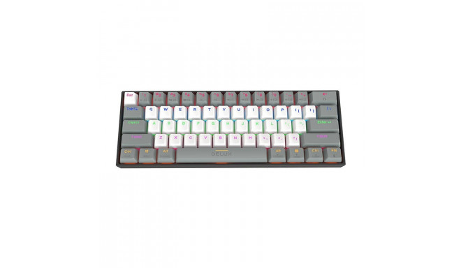 Wireless Mechanical Keyboard Delux KM33 BT RGB (grey&white)