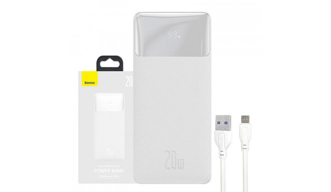 Powerbank Baseus Bipow 10000mAh, 20W (white)