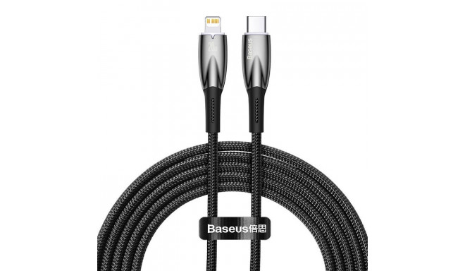 USB-C cable for Lightning Baseus Glimmer Series, 20W, 2m (Black)
