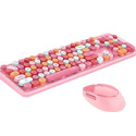 Wireless keyboard + mouse set MOFII Sweet 2.4G (pink)