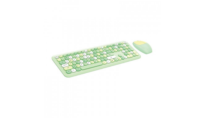 Wireless keyboard + mouse set MOFII 666 2.4G (Green)