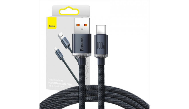 Baseus Crystal Shine cable USB to USB-C, 100W, 1.2m (black)