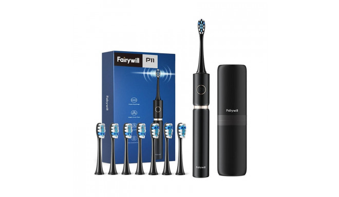 Sonic toothbrush with head set and case FairyWill FW-P11 (Black)