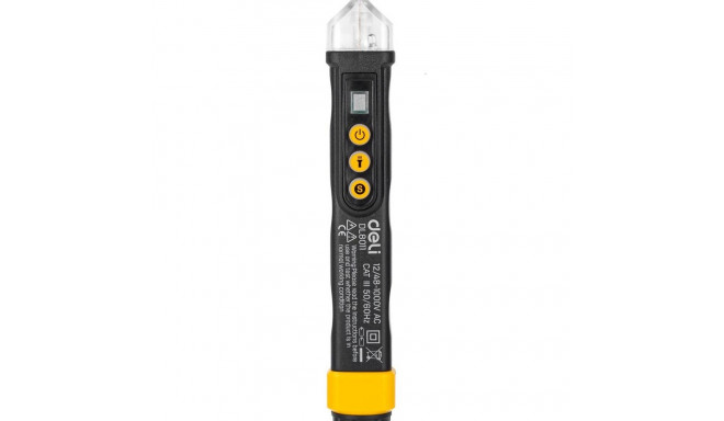 Non-contact voltage tester Deli Tools EDL8011, 12/48-1000V AC (black)