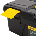 Plastic Tool Box Deli Tools EDL432412, 12'' (yellow)