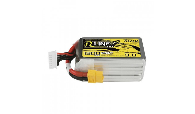 Tattu R-Line Version 3.0 1300mAh 22.2V 120C 6S1P XT60 battery