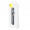 Baseus Orange Dot Multifunctionale remote control for presentation, with a laser pointer - gray