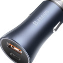 Baseus Golden Contactor Pro car charger, 2x USB, 40W (gray)