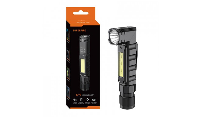 Superfire G19 multifunction flashlight, 200 lm, USB, 5 modes, 200 m