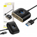 Baseus Square Round USB Adapter, HUB USB 3.0 to 1x USB 3.0 + 3x USB 2.0.1m (Black)