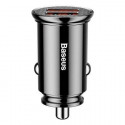 Baseus Circular Car Charger 2xUSB QC3.0 5A 30W (Black)