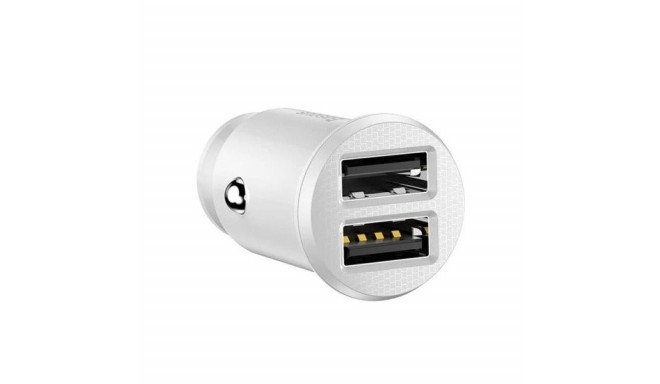 Baseus Grain Car Charger 2x USB 5V 3.1A (white)